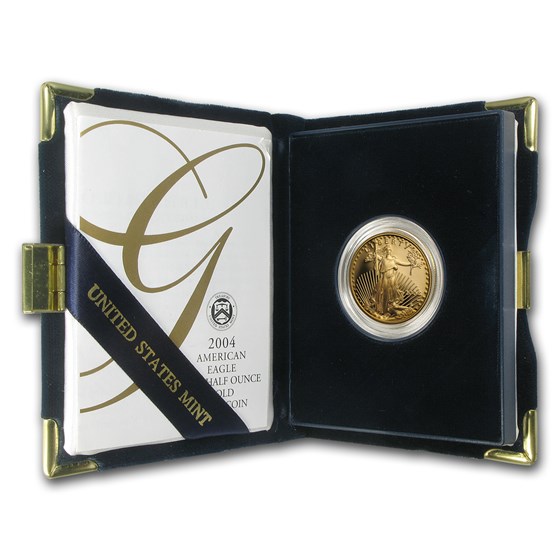 2004-W 1/2 oz Proof Gold American Eagle (w/Box & COA) 2004-W 1/2 oz Proof Gold American Eagle (w/Box & COA)
